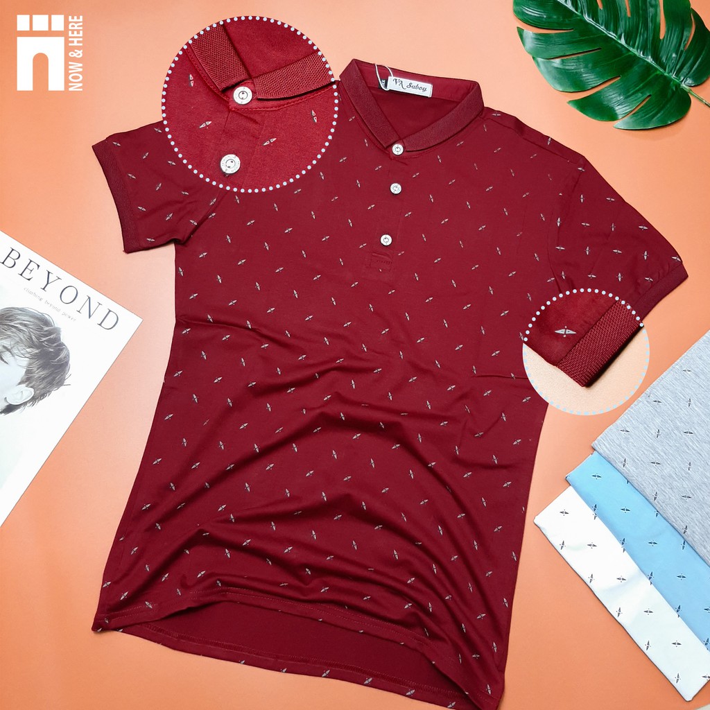 Áo thun nam tay ngắn cổ trụ, chất thun dày dặn, IN HỌA TIẾT - NH Shop | BigBuy360 - bigbuy360.vn