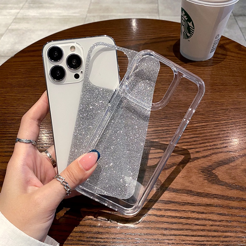 Ốp Điện Thoại Trong Suốt Chống Sốc Lấp Lánh Cho iPhone 13 12 11 Pro MAX XS MAX XR X 7+ 8 Plus
