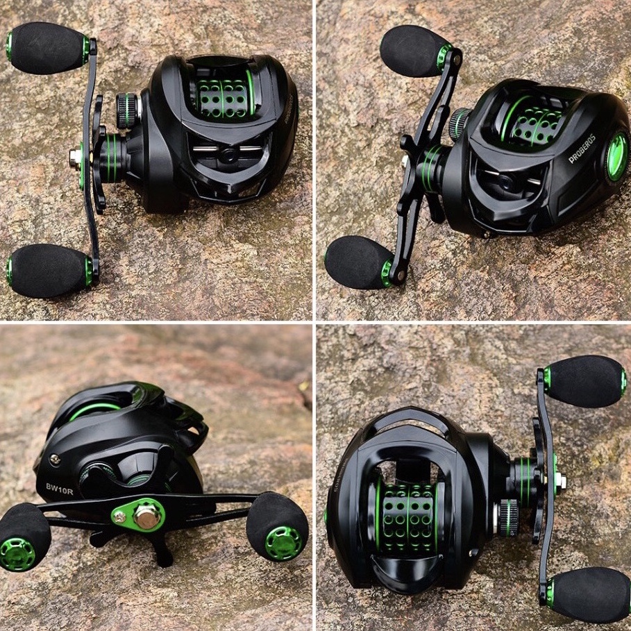 Máy Ngang Câu Lure Proberos Xanh Đen kim loại full metal phukiencaulure25 máy ngang câu lure cao cấp