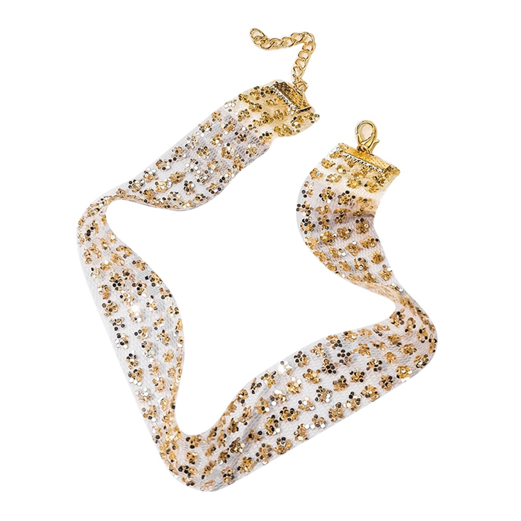 Vòng cổ choker đính cườm lấp lánh hợp thời trang
