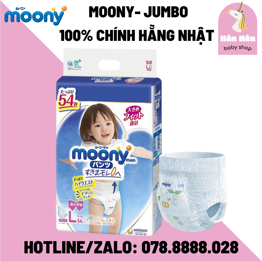 Bỉm Tã Dán/Quần Moony Nội Địa Nhật Đủ Size NB111/S102/M78/M70/L54/XL46