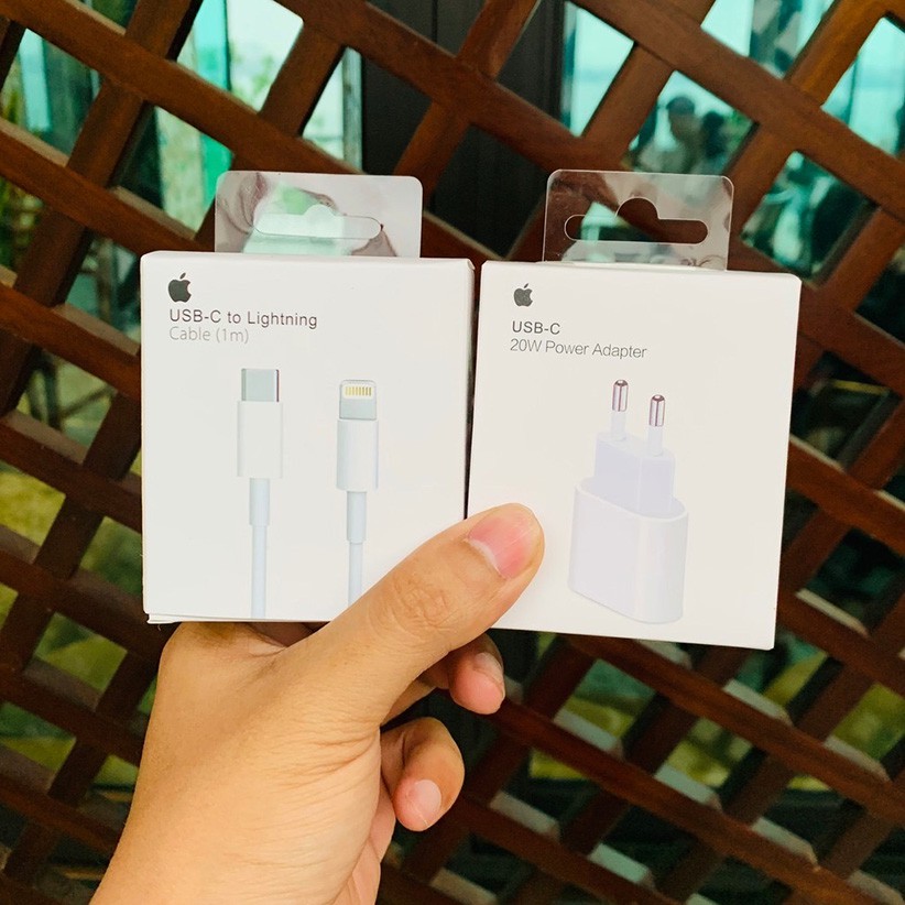 Bộ Sạc iPhone 12 Pro Max PD 20W Chân Tròn Nguyên Seal Full Box Chuẩn Apple Sạc Cực Nhanh