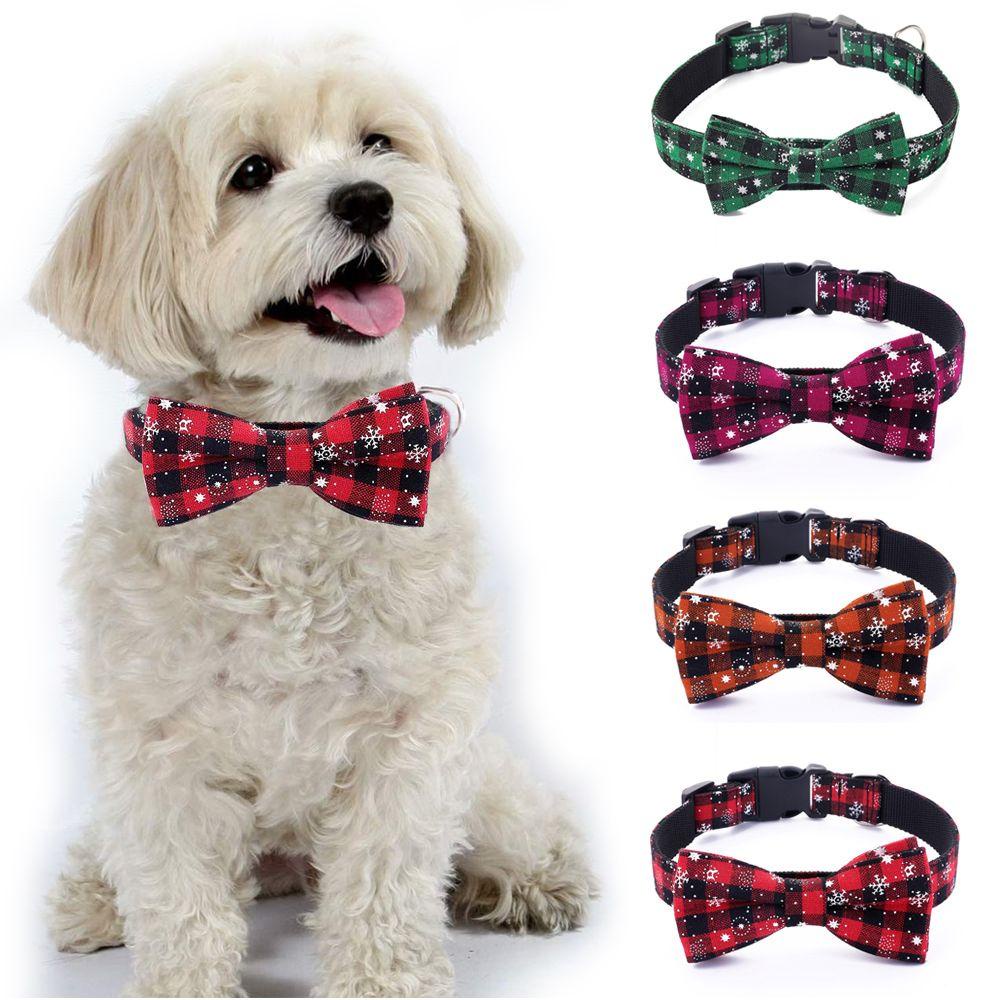 Vòng Cổ Thắt Nơ Phong Cách Giáng Sinh Dành Cho Thú Cưng