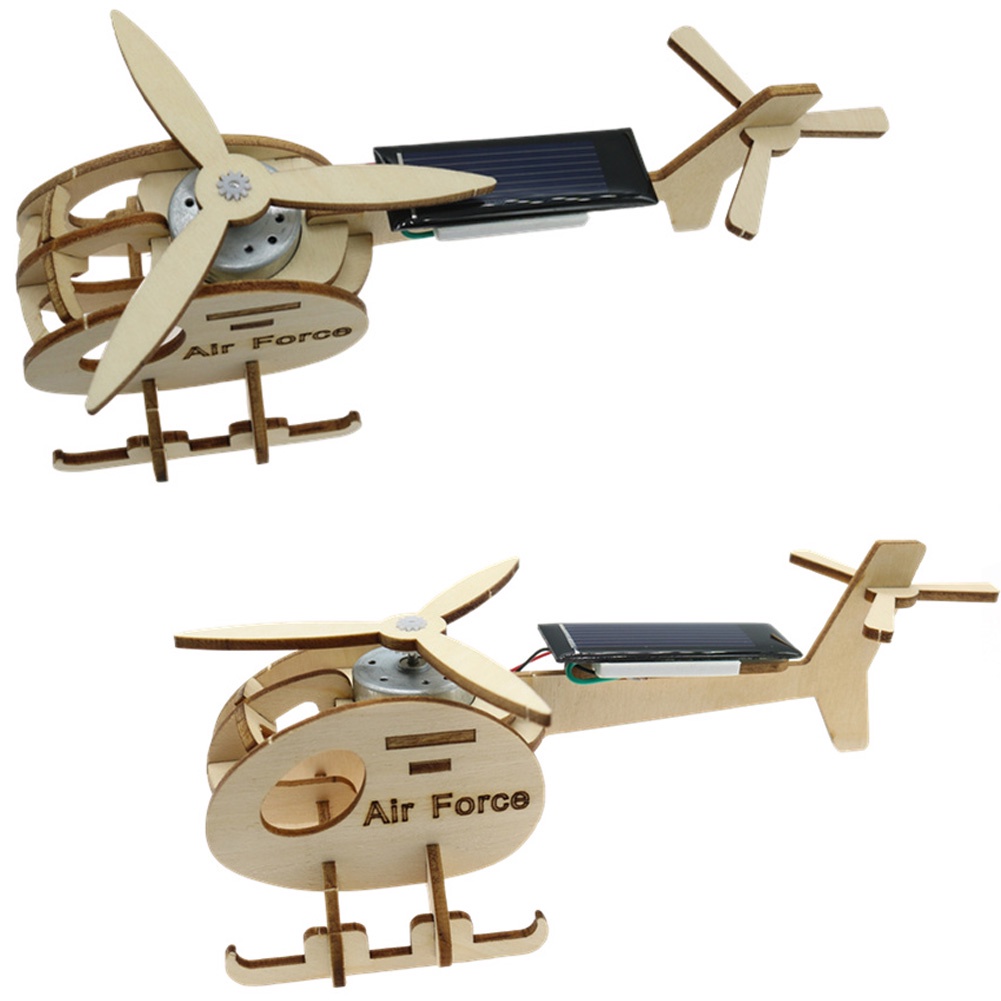 Đồ Chơi Mô Hình Máy Bay Trực Thăng Năng Lượng Mặt Trời DIY