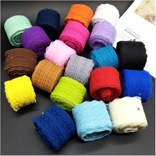 Ruy băng ren polyester mỏng kích thước 4.2cm cuộn 5m