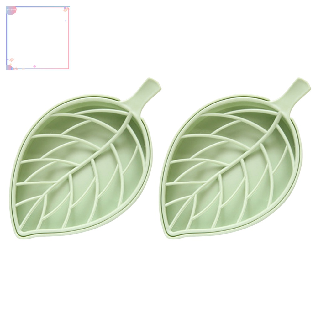 Bộ 2 Khay Đựng Xà Phòng Hình Chiếc Lá Chống Trượt Độ Bền Cao