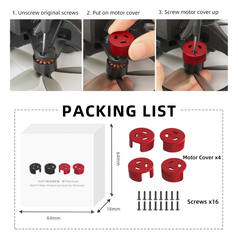 [3C] Set 4 Vỏ Bảo Vệ Động Cơ Chống Bụi Bằng Kim Loại