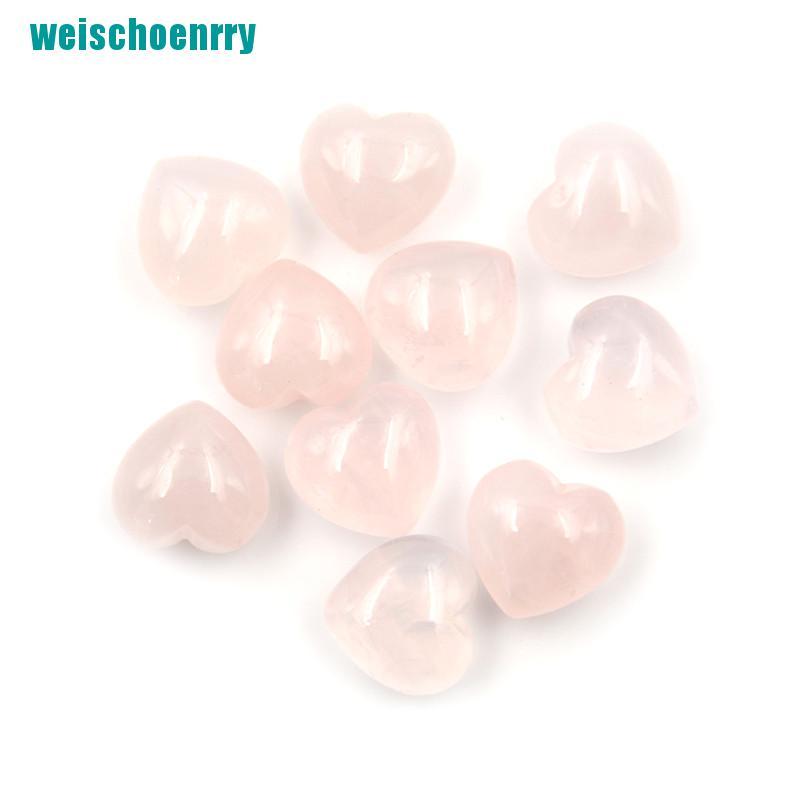 Viên đá thạch anh màu hồng hình trái tim