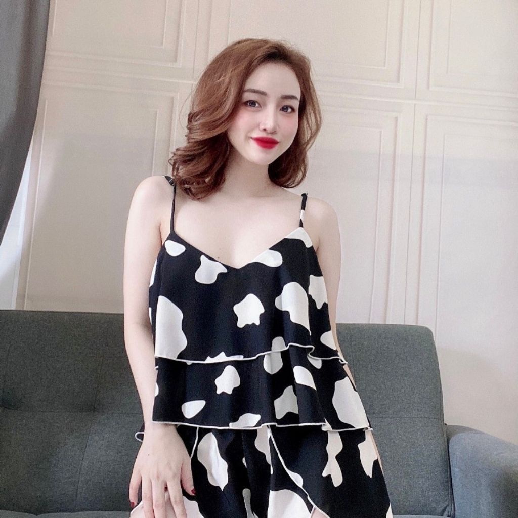 Đồ ngủ sexy Đồ ngủ bò sữa lụa Satin cao cấp mềm mại xinh xắn | BigBuy360 - bigbuy360.vn
