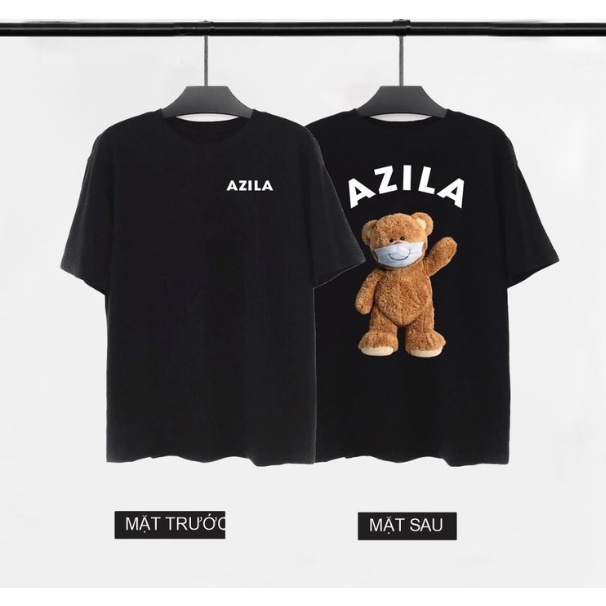 Áo Thun Cổ Tròn Tay Lỡ Nam Nữ In Hình Gấu Chất Liệu Cotton 100% Thoáng Mát Co Dãn 4C AC135