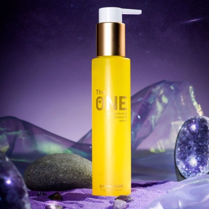 Dầu tẩy trang Dermarium The One chứa 2% BHA tặng kèm khăn dâu