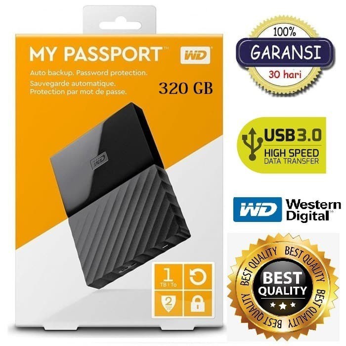 Ổ Cứng Ngoài Wd My Passport 320gb 2.5 "Hdd