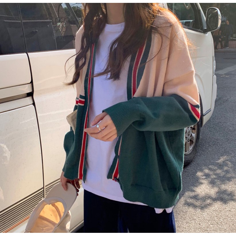 SET | Set Áo Cardigan Len Nữ Ulzzang Kèm Quần Denim Dáng Suông Hàn Quốc, Hàng Quảng Châu | BigBuy360 - bigbuy360.vn