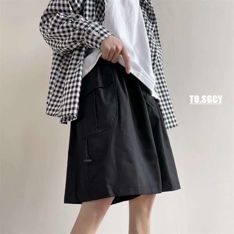 Quần ngắn ống rộng Nhiều Túi Phong Cách Hip Hop Cho Nam