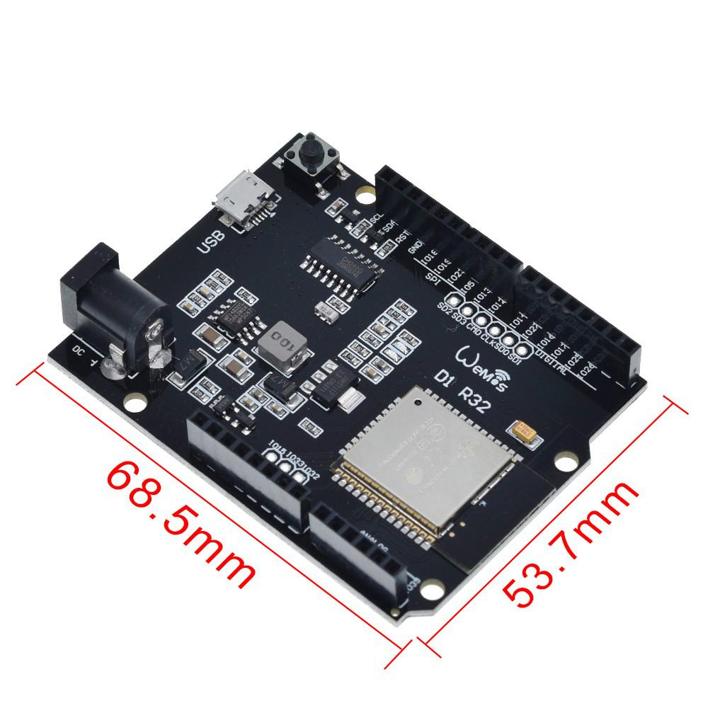 Bảng Mạch Phát Triển Wemos D1 Esp32 Esp-32 Wifi Bluetooth 4mb Flash Uno D1 R32 Ch340 Ch340G Cho Arduino