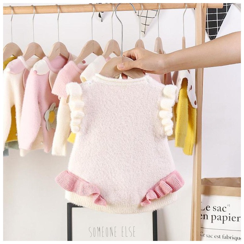 Áo len lông bé gái đôi thiên nga siêu xinh size 7-17kg (HÀNG QCCC) AL36