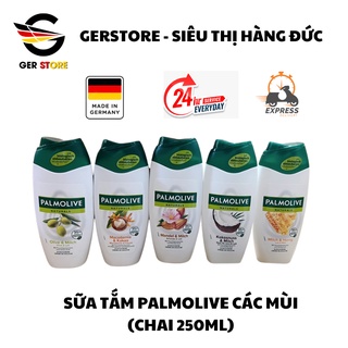 Sữa tắm Palmolive nội địa Đức cấp ẩm làm sáng, mịn da, chiết xuất thiên nhiên chai 250ml - Gerstore