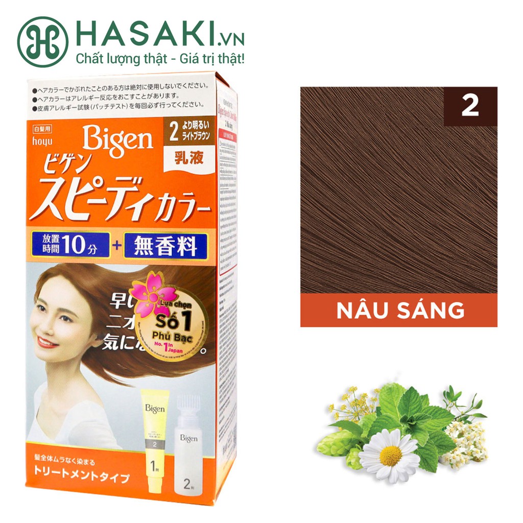 Kem Nhuộm Tóc Phủ Bạc Bigen Speedy Color Milky 80g Hasaki Sản phẩm chính hãng