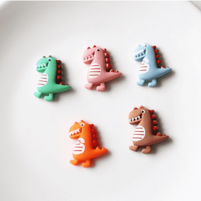 Sticker jibbitz gắn dép sục Crocs hình khủng long nhiều màu