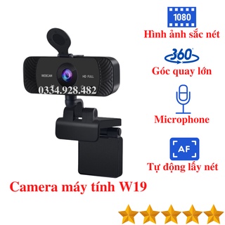 Camera máy tính w19, lấy nét tự động, khử tiếng ồn cho webcam cuộc gọi video trực tiếp, có microphone . ...