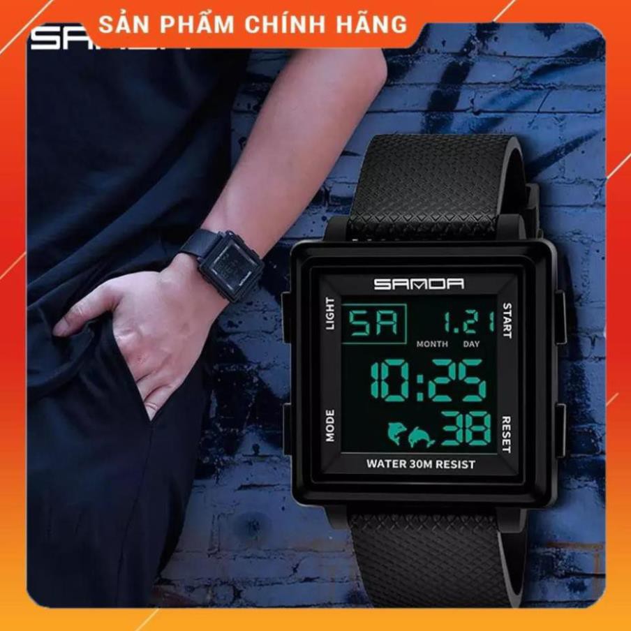 Hàng Cao Cấp -  Đồng hồ chính hãng SANDA 100% đếm thời gian cho nam có dây đeo resin kèm hộp - lỗi 1 đổi 1 | BigBuy360 - bigbuy360.vn