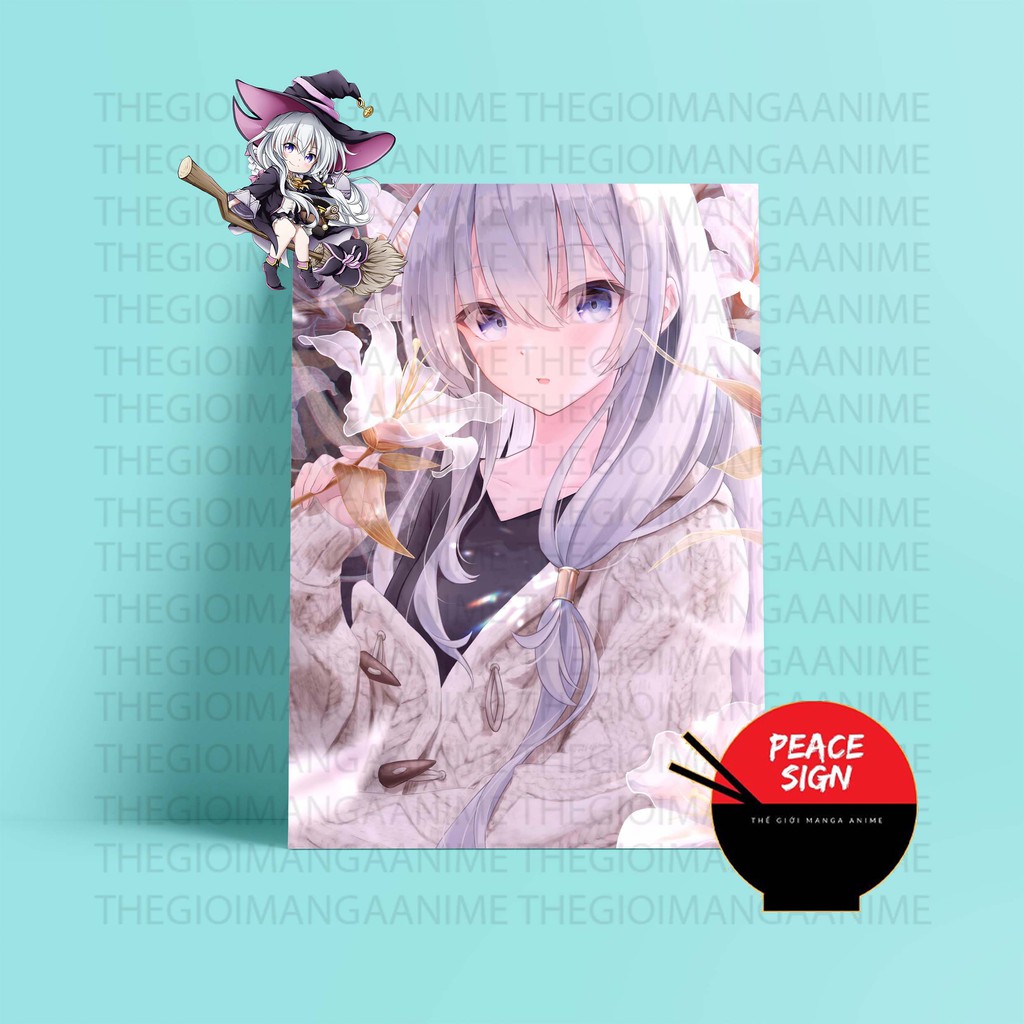 (50 mẫu) Tấm Poster cao cấp giấy 260gsm HÀNH TRÌNH CỦA ELAINA A4 anime chibi ảnh đẹp nhiều mẫu