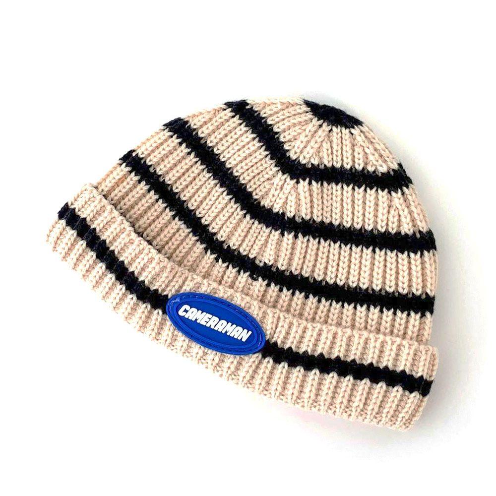 Layor1 Mũ Beanie Dệt Kim Kẻ Sọc Màu Giản Dị Dễ Thương Dành Cho Bé Trai