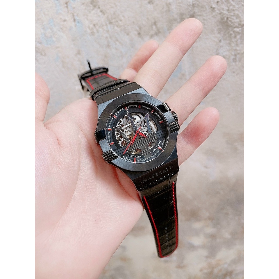 Đồng Hồ Nam Maserati Potenzo Dây Da Size 42mm , Fullbox