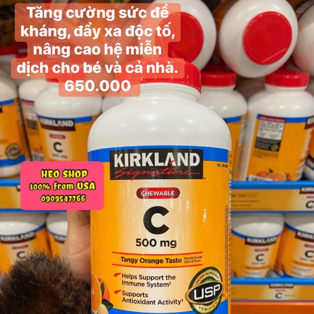 Viên ngậm Vitamin C 500mg tăng cường sức đề kháng, đẩy xa độc tố, nâng cao hệ miễn dịch cho bé và cả nhà