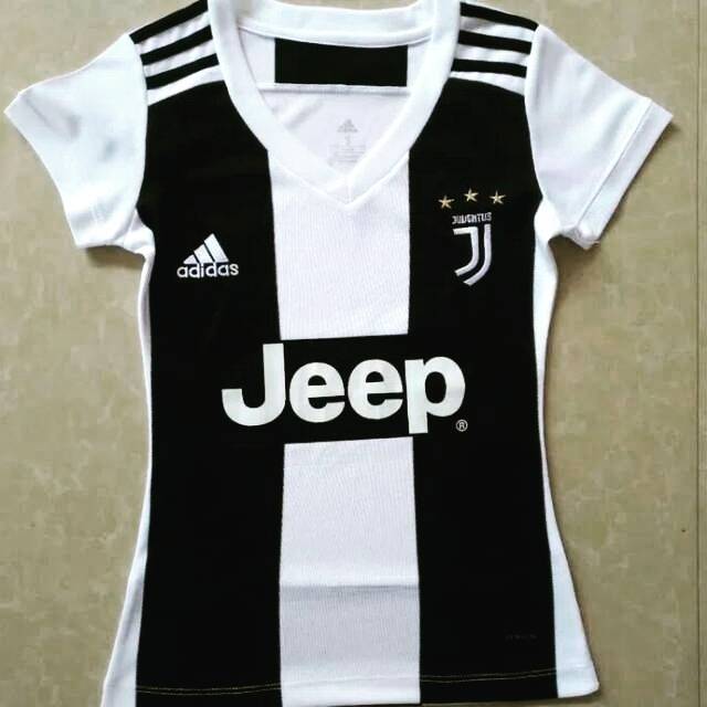 Áo Thun Ngắn Tay In Logo Juventus Thời Trang Cho Nữ 2018 / 2019