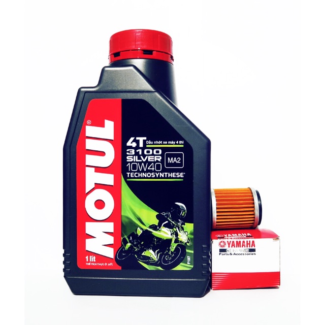 1 nhớt Motul 3100 Silver 1L + 1 lọc nhớt Yamaha chính hãng