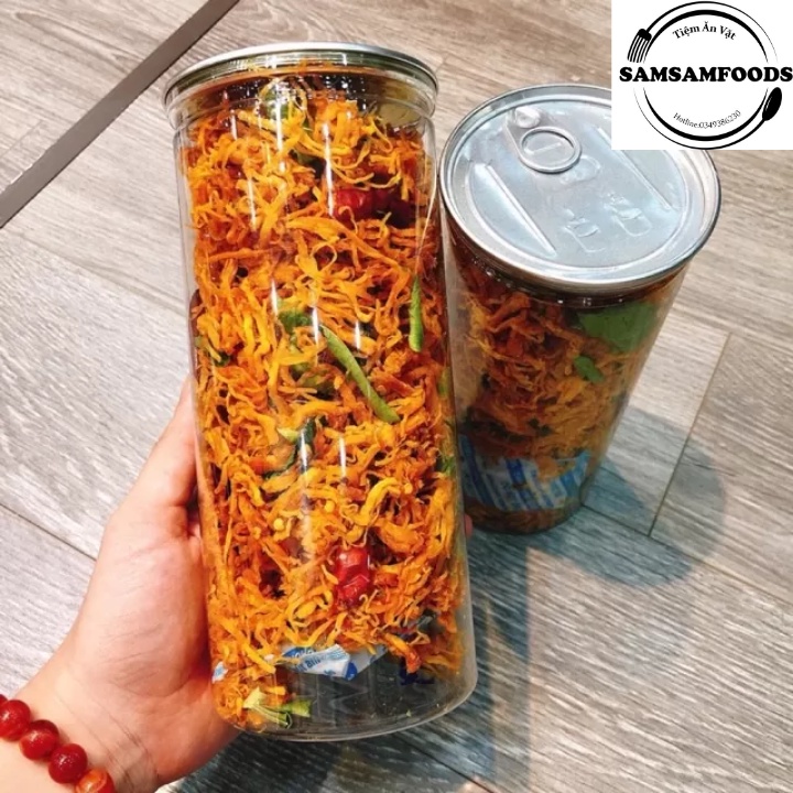 Khô gà lá chanh siêu ngon hũ 200g đồ ăn vặt tiệm ăn vặt Sam Sam