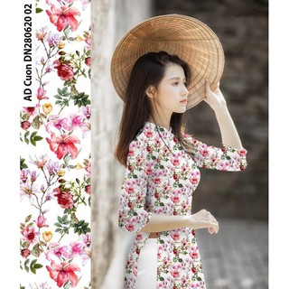 Áo dài lụa nhật in 3d