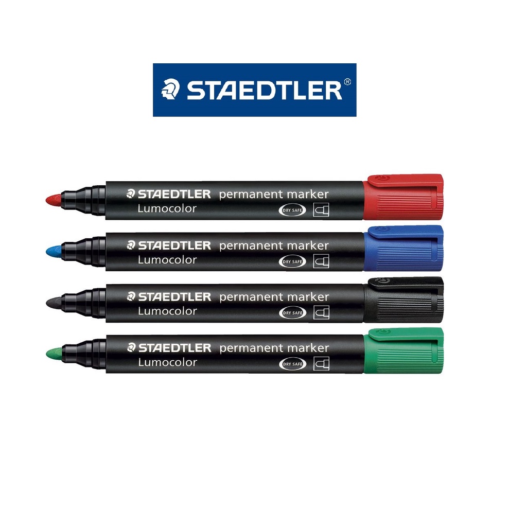 Bút dạ dầu ngòi tròn STAEDTLER permanent marker 352 viết trên mọi chất liệu (xanh, đỏ , đen, xanh lá)