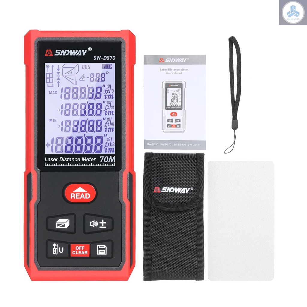 Thước Đo Khoảng Cách Laser Sndway 70m Cầm Tay Độ Chính Xác Cao