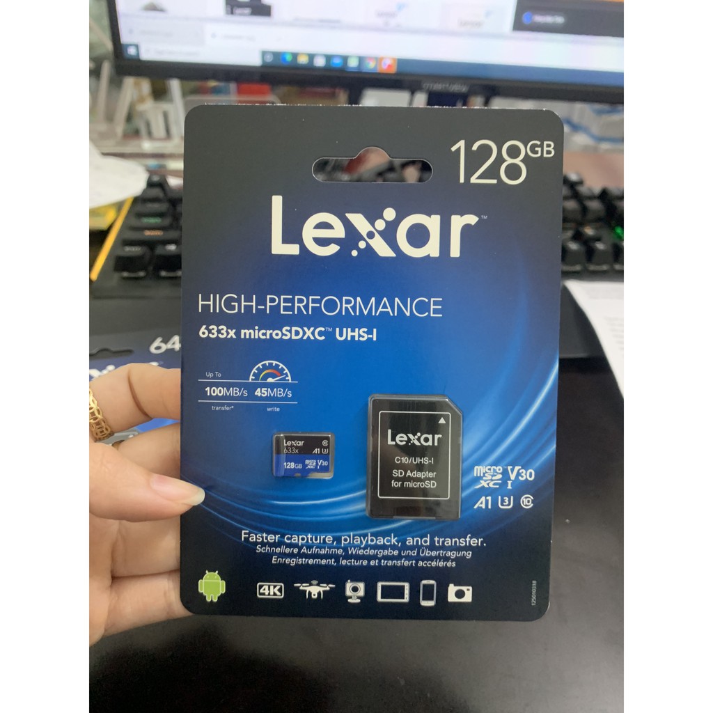 Thẻ nhớ Lexar 32GB - 64GB - 128GB MicroSDXC 633x A1 V30 95/45 MBs