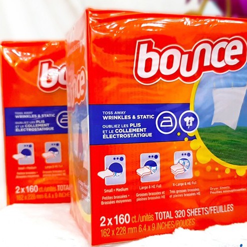 [ Tách lẻ ] Giấy thơm quần áo Bounce Mỹ , Paper Local Brand Lưu Hương Lâu 160 Tờ By TUN SHOP
