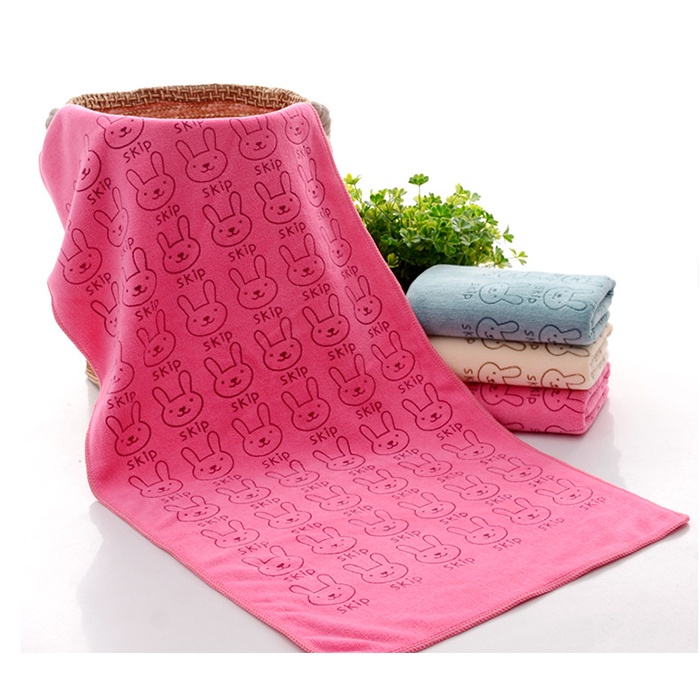 Khăn Tắm gội Cao Cấp 65cm x 120cm hình thú không xù lông