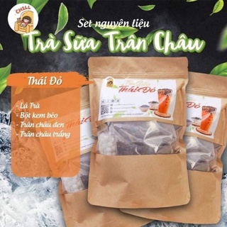 Set nguyên liệu pha trà sữa trân châu 25-30 ly