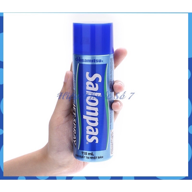 SALONPAS JET SPRAY 118ML Xịt lạnh, Giảm Đau Vai, Đau Cơ, Đau Khớp, Bầm Tím, Bong Gân, Căng Cơ