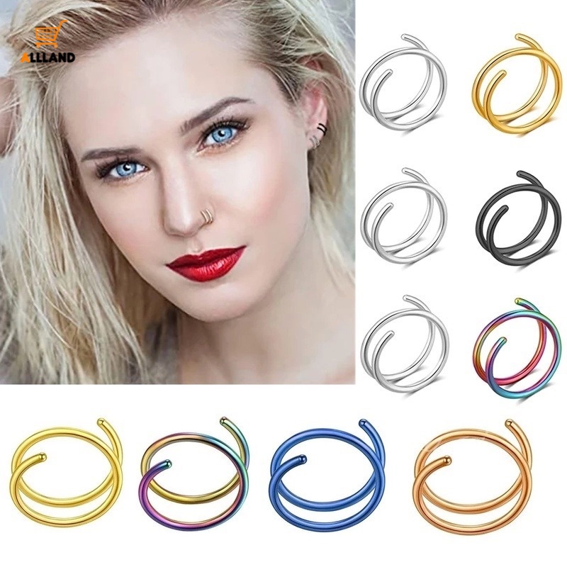 Khuyên Mũi Thép Không Gỉ 5 Màu Thời Trang Cá Tính