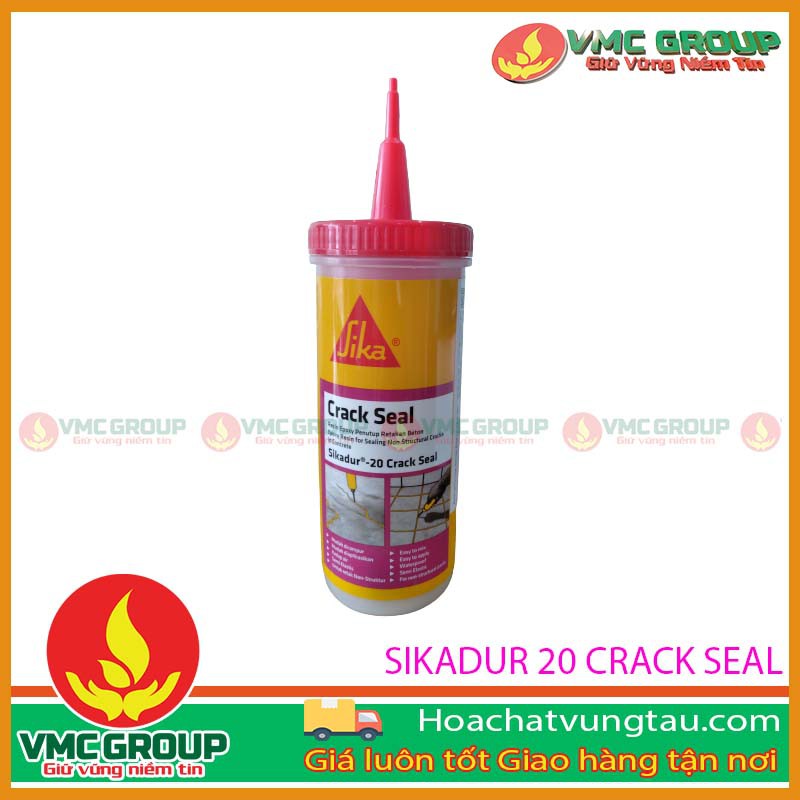 Keo xử lý vết nứt trám khe nứt Sikadur 20 Crack seal cường độ bám dính cao keo epoxy 2 thành phần dạng lỏng chai 160ml