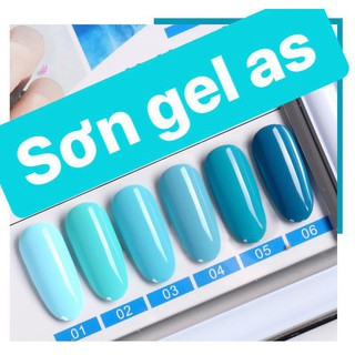 Sơn gel AS tone xanh ( MÃ DF - chai đen )