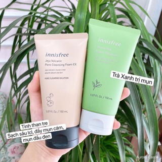 Sữa rửa mặt innisfree trà xanh/ tro núi lửa