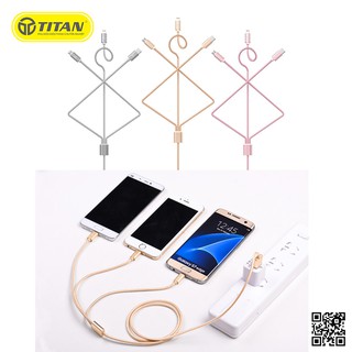Cáp 3 Đầu Chân Lightning & Micro & TypeC HOCO - X2