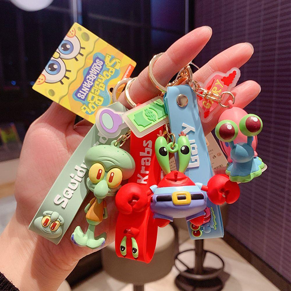 Móc Khóa Hợp Kim Họa Tiết Hoạt Hình AUGUSTINA Krabs Boss Tentacles Patrick Star Squidward