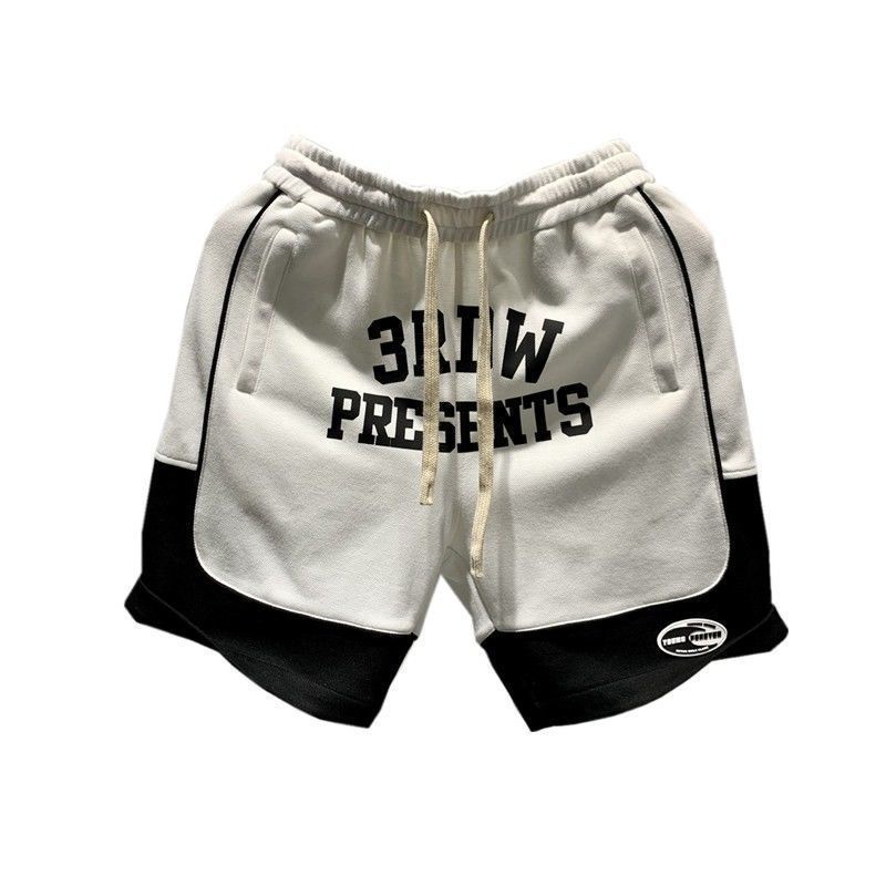 Quần Short Thể Thao Dệt Kim Phối Màu Tương Phản Cá Tính Cho Nam