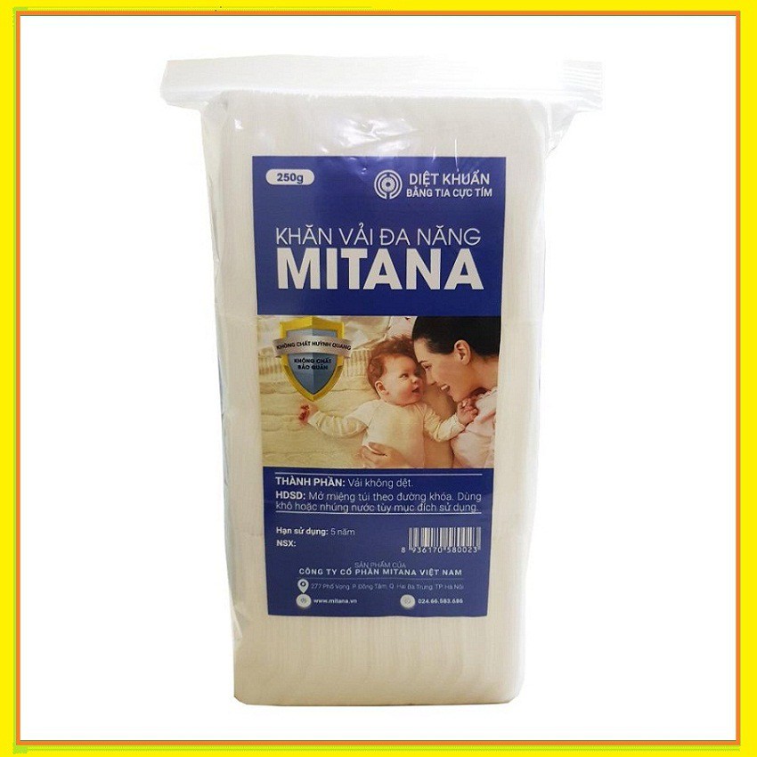 KHĂN KHÔ ĐA NĂNG CHO BÉ MITANA cho mẹ và bé MITANA 250g