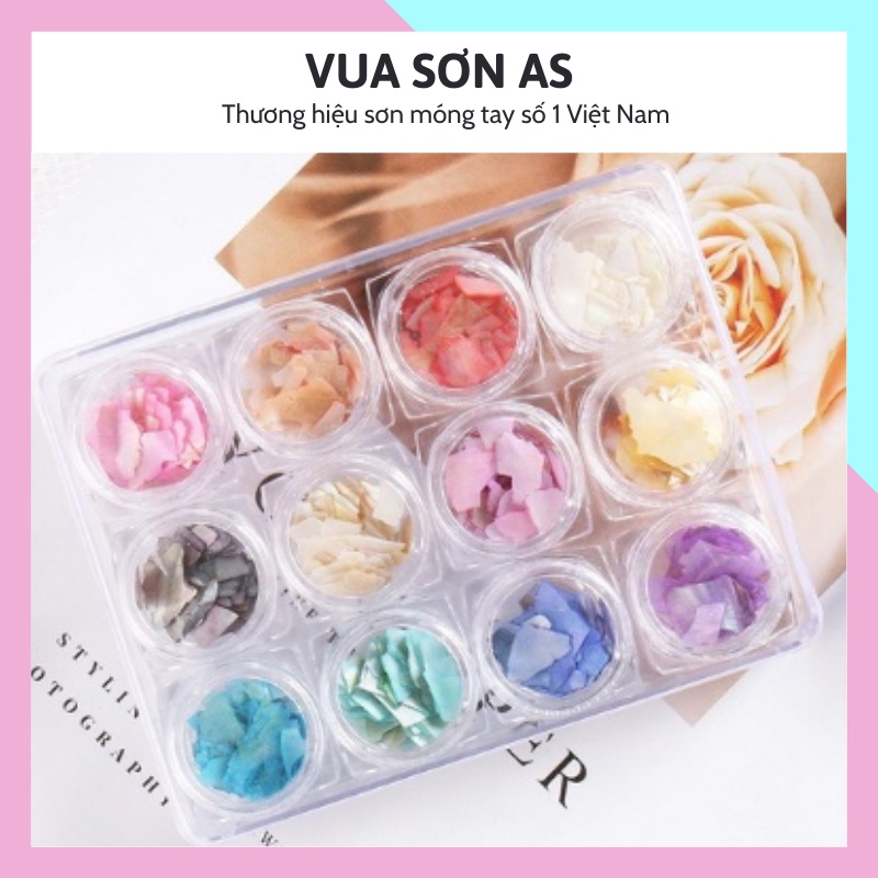 Xà cừ vân đá nail trang trí móng kiểu hàn quốc VUA SƠN AS