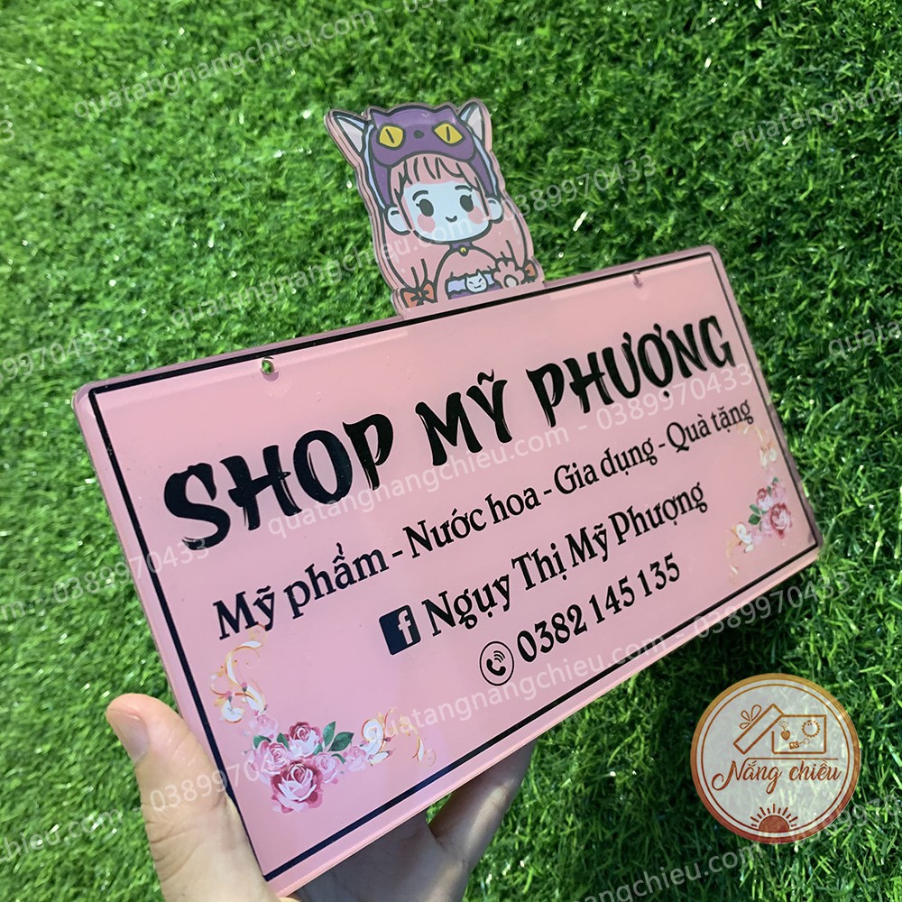 Bảng hiệu shop giá rẻ_ Bảng treo cửa hàng , cửa tiệm, treo shop_ Free thiết kế
